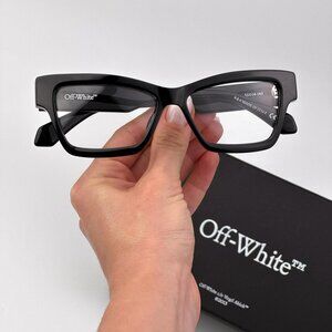 Off-White STYLE 77 Men Eyeglasses Black Square Frame | Model OERJ077 1000